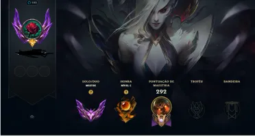 Conta de League of legends, mestre com 70 % de winrate