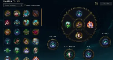 CONTA LOL D4 FLEX + 40 SKINS LV 168