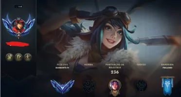 CONTA LOL D4 FLEX + 40 SKINS LV 168