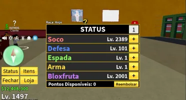 Conta no Roblox Blox Fruits PC LEV 1497