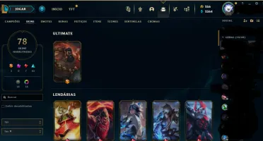 Conta mestre 78 skins