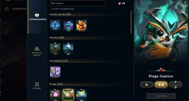 CONTA DO LOL PLATINA 1 TODAS AS SKINS ULTIMATE