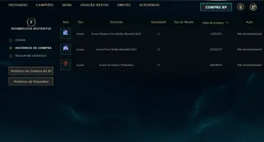 Conta Unranked de league of legends