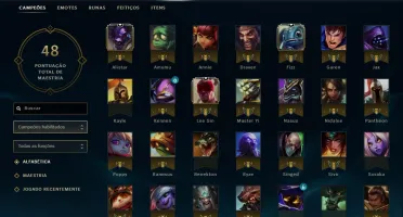 Conta Unranked de league of legends