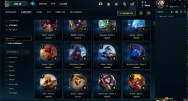 Conta League Of Legends lvl 306 871 skins!