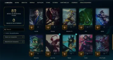 Diamante 4 com 45 Champs e 49 Skins
