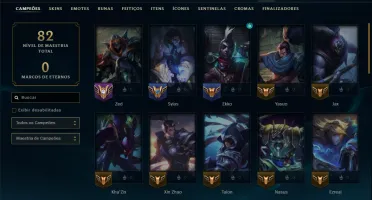 Diamante 4 com 45 Champs e 49 Skins