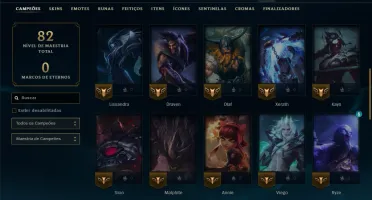 Diamante 4 com 45 Champs e 49 Skins