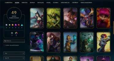 Diamante 4 com 45 Champs e 49 Skins