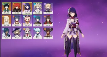 AR 34 com Venti C1, Diluc, Shogun Raiden( Baal) + Arco 5