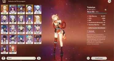 AR 49 Yoimia, Qiqi C1, Mona + Lança de Jade e Esp. Celestial