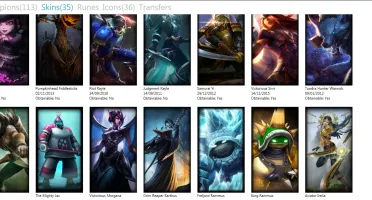 CONTA - OURO 3 - 113 CHAMPS - 35 SKINS - 17 RUNAS PAGES