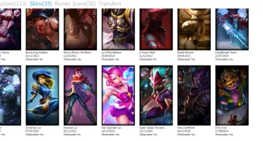 CONTA - OURO 3 - 113 CHAMPS - 35 SKINS - 17 RUNAS PAGES