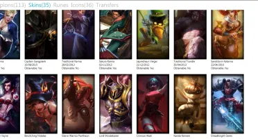 CONTA - OURO 3 - 113 CHAMPS - 35 SKINS - 17 RUNAS PAGES