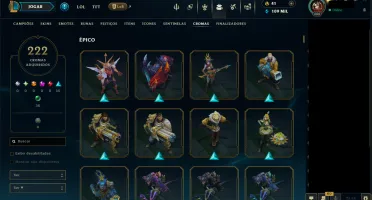 Conta Lol Lv 660 - 5 Skins Ultimates - 9 Skin Vitoriosas - 7