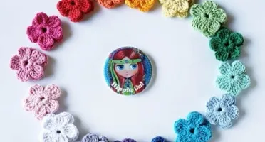 Flor de Crochê Aplique (kit com 30 Un.)