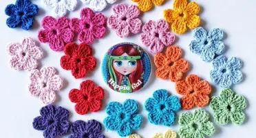 Flor de Crochê Aplique (kit com 30 Un.)