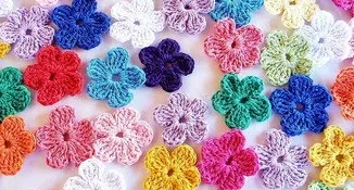 Flor de Crochê Aplique (kit com 30 Un.)