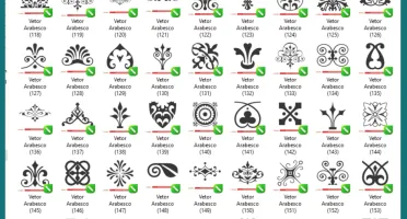 Pack 7.654 Arabescos Florais Vetorizados Para Corel Draw