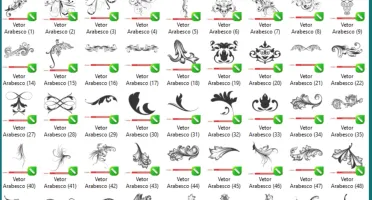 Pack 7.654 Arabescos Florais Vetorizados Para Corel Draw