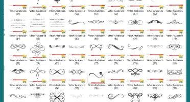 Pack 7.654 Arabescos Florais Vetorizados Para Corel Draw