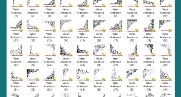 Pack 7.654 Arabescos Florais Vetorizados Para Corel Draw