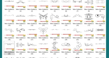 Pack 7.654 Arabescos Florais Vetorizados Para Corel Draw