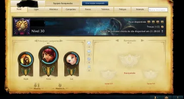 CONTA UNRANKED COM SKINS TOP