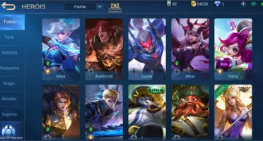 Conta Mobile Legenda lv55 || 27 SKINS || 35 HERÓIS