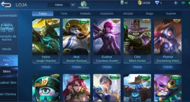 Conta Mobile Legenda lv55 || 27 SKINS || 35 HERÓIS