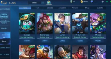 Conta Mobile Legenda lv55 || 27 SKINS || 35 HERÓIS