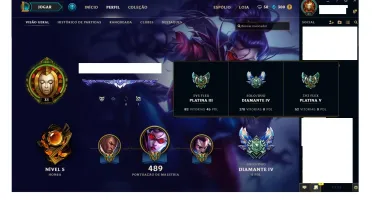 Conta League of Legends Diamante 4