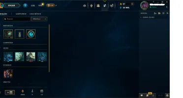 Conta League Of Legends, Ouro, Lvl 467 Com Várias Skins