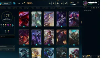 Conta League Of Legends, Ouro, Lvl 467 Com Várias Skins