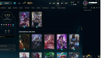 Conta League Of Legends, Ouro, Lvl 467 Com Várias Skins