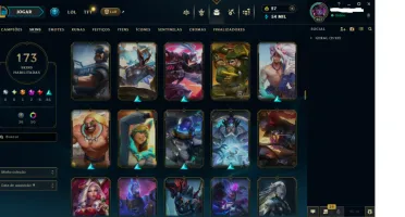 Conta League Of Legends, Ouro, Lvl 467 Com Várias Skins