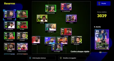Efootball 2024 conta de pc painel da stean