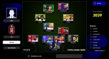 Efootball 2024 conta de pc painel da stean