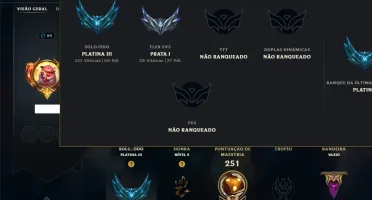 Conta Platina 3 com 110 Champs e 57 Skins +1400 RP