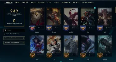 Conta Platina 3 com 110 Champs e 57 Skins +1400 RP