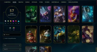 Conta Platina 3 com 110 Champs e 57 Skins +1400 RP