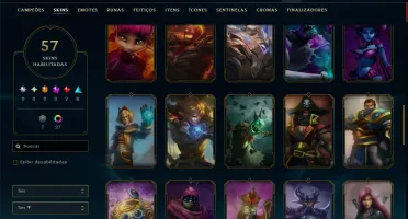 Conta Platina 3 com 110 Champs e 57 Skins +1400 RP