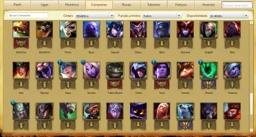 CONTA LOL DE 4 ANOS 98 CHAMPS E ++