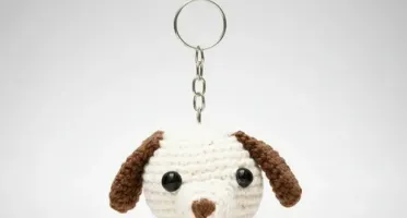 Chaveiro Cãozinho Amigurumi
