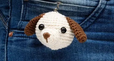 Chaveiro Cãozinho Amigurumi