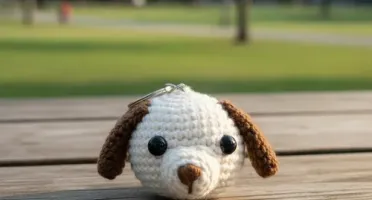 Chaveiro Cãozinho Amigurumi