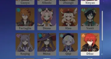 Conta genshin Shogun (BAAL), Diluc, Jean e mais