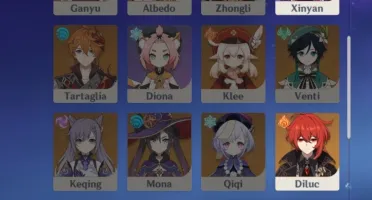 Conta genshin Shogun (BAAL), Diluc, Jean e mais