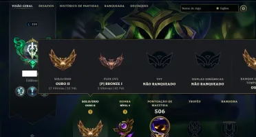 Ouro 2 com TODOS os Champs e 175 Skins ( MID / ADC / JG )