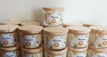 Vela Aromática Safari Maternidade Aniversário